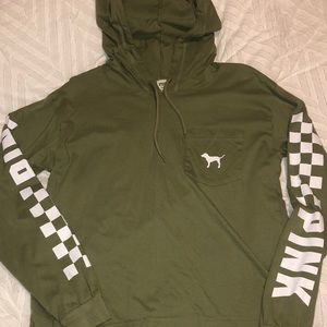 PINK hooded long sleeve tshirt